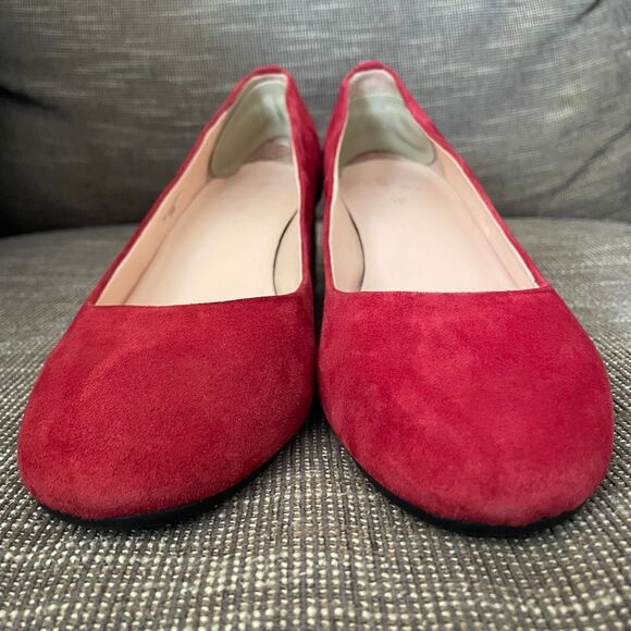 Kate Spade red suede block heel women’s shoe size 8.5 - Picture 3 of 15